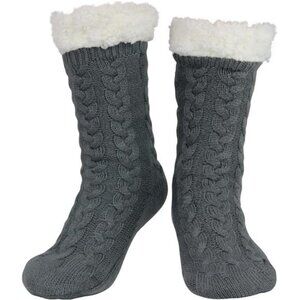 Slipper Socks for Women with Gripper - Winter Non Slip Thick Fuzzy Socks - Warm
